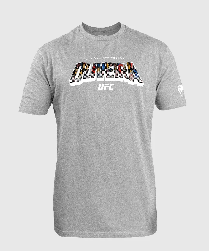 Men's mock - neck t - shirts with a modern and sleek styleUFC Unrivaled by Venum Charles Oliveira Men’s T-Shirt - Heather Grey Men's mock - neck t - shirts with a modern and sleek styleUFC Unrivaled by Venum Charles Oliveira Men’s T-Shirt - Heather Grey