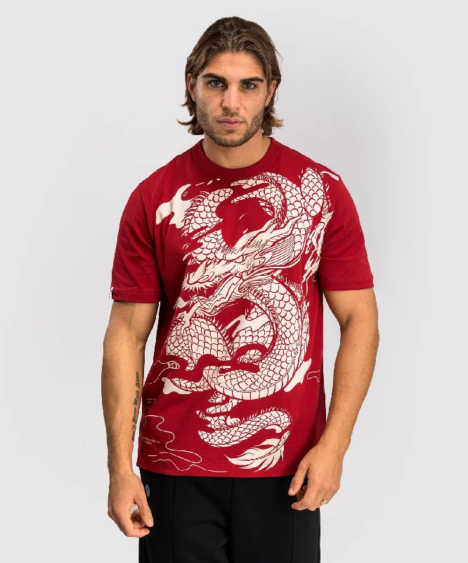Men's moisture - wicking athletic t - shirts for intense workoutsVenum Dragon’s Flight Men’s T-Shirt - Cherry Red/Cream White Men's moisture - wicking athletic t - shirts for intense workoutsVenum Dragon’s Flight Men’s T-Shirt - Cherry Red/Cream White