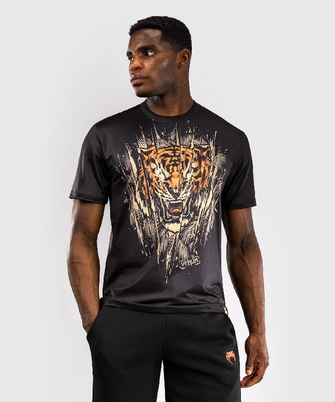 Men's mock - neck t - shirts with a modern and sleek styleVenum Tiger Men's Dry Tech T-Shirt - Black/Neon Orange Men's mock - neck t - shirts with a modern and sleek styleVenum Tiger Men's Dry Tech T-Shirt - Black/Neon Orange