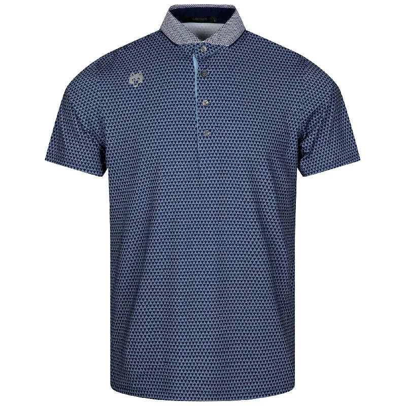 Men's vintage - inspired retro polo shirts with unique patternsVolcano Diaries Polo Maltese Blue - 2024