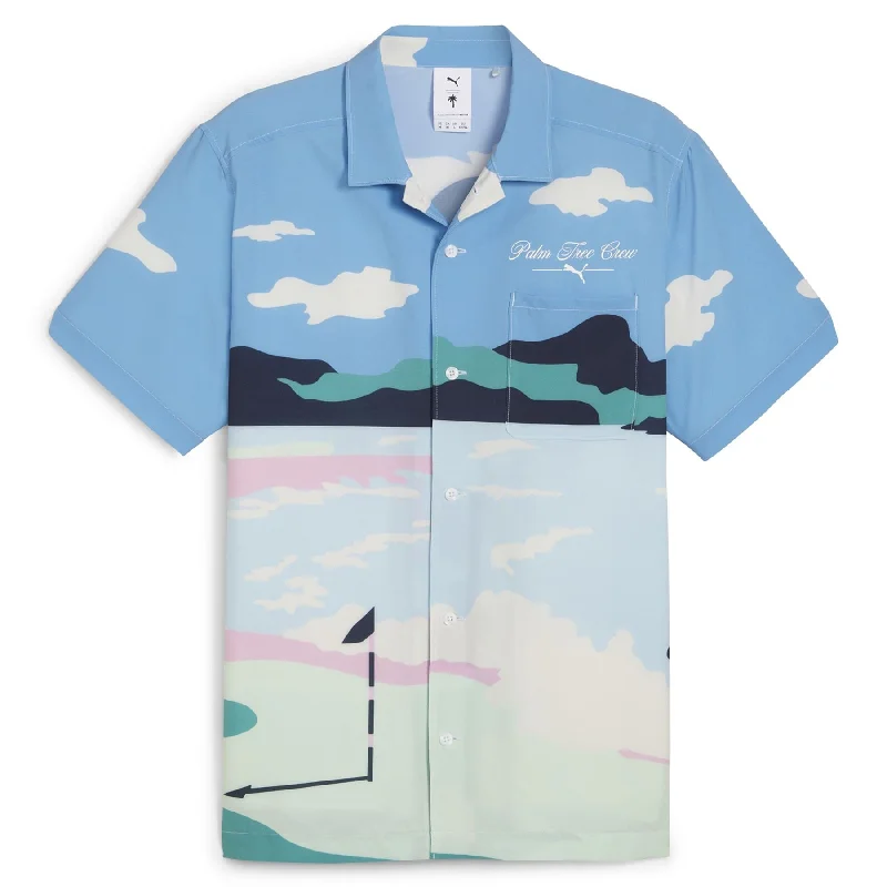 Men's breathable cotton blend polo shirts for summer outingsX PTC Open Collar Print Polo Regal Blue - SS24 Men's breathable cotton blend polo shirts for summer outingsX PTC Open Collar Print Polo Regal Blue - SS24