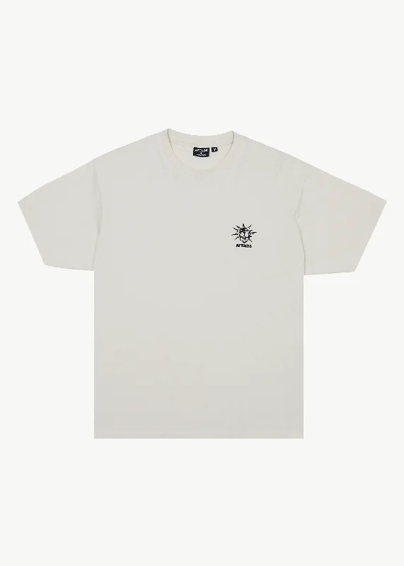 Men's polo t - shirts with a contrast collar for a preppy lookAFENDS Mens Graveyard - Boxy Fit Tee - Moonbeam