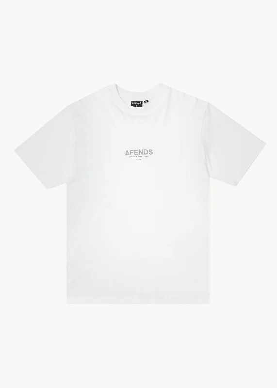 Men's slim - fit graphic t - shirts with vintage rock band printsAFENDS Mens Vinyl - Retro Fit Tee - White Men's slim - fit graphic t - shirts with vintage rock band printsAFENDS Mens Vinyl - Retro Fit Tee - White