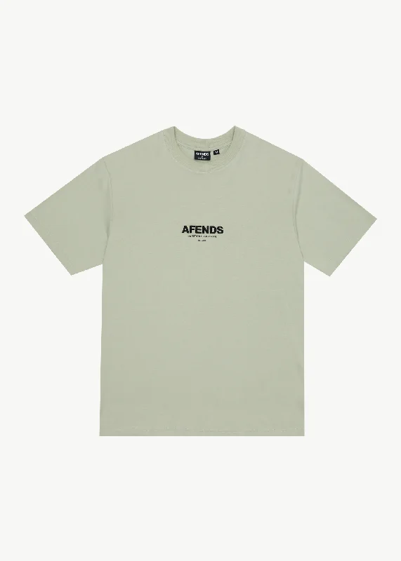 Men's long - sleeve henley t - shirts with button - down placketsAFENDS Mens Vinyl - Retro Fit Tee - Eucalyptus Men's long - sleeve henley t - shirts with button - down placketsAFENDS Mens Vinyl - Retro Fit Tee - Eucalyptus
