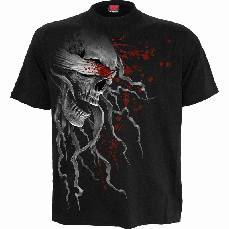 Men's antimicrobial t - shirts for odor - free freshness during travelBLIND FAITH - Front Print T-Shirt Black Men's antimicrobial t - shirts for odor - free freshness during travelBLIND FAITH - Front Print T-Shirt Black