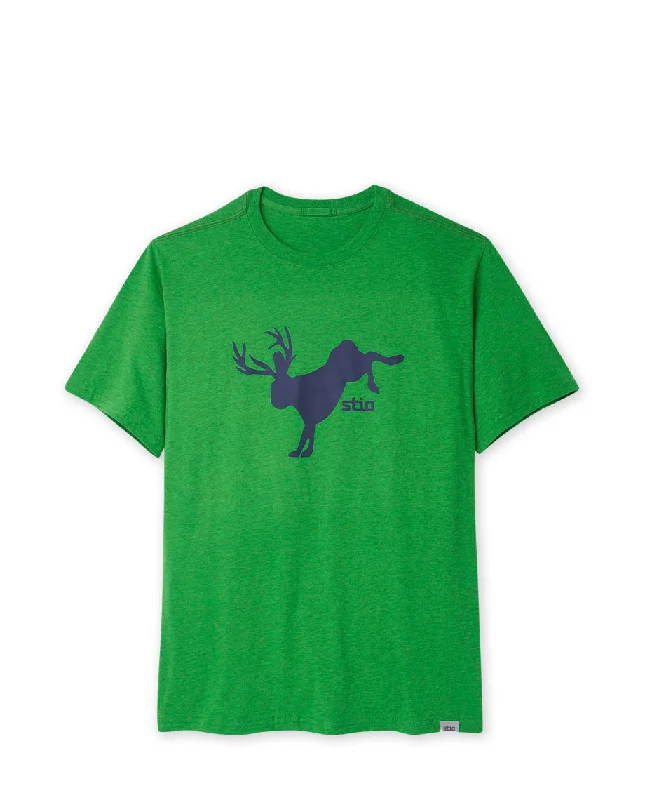 Men's slim - fit graphic t - shirts with vintage rock band printsBucking Jackalope Tee Men's slim - fit graphic t - shirts with vintage rock band printsBucking Jackalope Tee