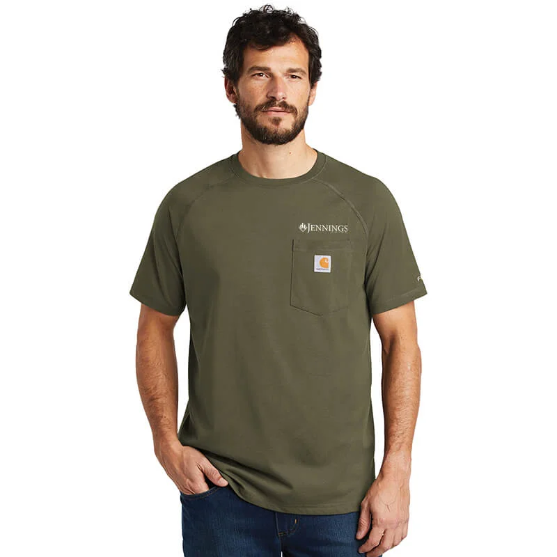 Men's smart - casual checkered t - shirts for semi - formal occasionsCarhartt Moisture-Wicking Short Sleeve Pocket T-Shirt
