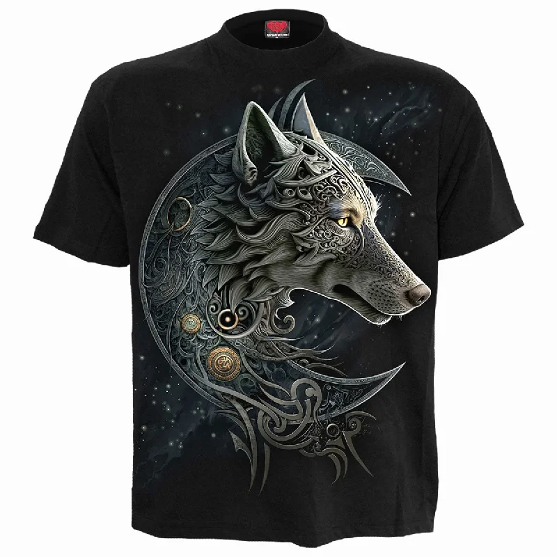 Men's distressed denim - look t - shirts with a rugged appealCELTIC WOLF - T-Shirt Black