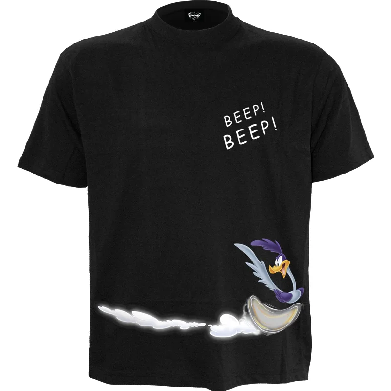 Men's v - neck muscle t - shirts for a body - building aestheticCOYOTE - BEEP BEEP - T-Shirt Black