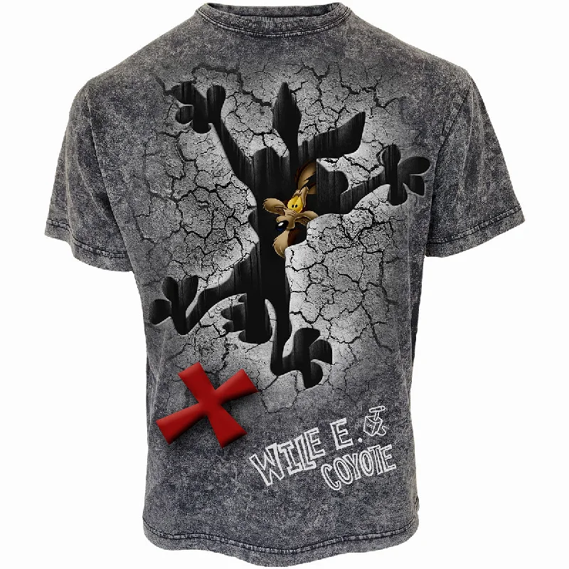 Men's lightweight performance t - shirts for running marathonsCOYOTE - MISSED THE SPOT - Acid Wash T-Shirt
