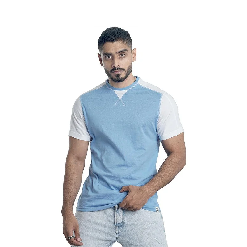 Men's printed Hawaiian t - shirts for tropical vacationsCrew Neck Dual Colour Half Sleeve T-Shirts. Men's printed Hawaiian t - shirts for tropical vacationsCrew Neck Dual Colour Half Sleeve T-Shirts.