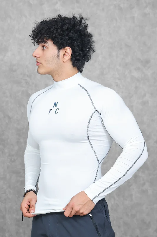 Men's slim - fit graphic t - shirts with vintage rock band printsCritical Compression Full Sleeve T-shirt - White Men's slim - fit graphic t - shirts with vintage rock band printsCritical Compression Full Sleeve T-shirt - White