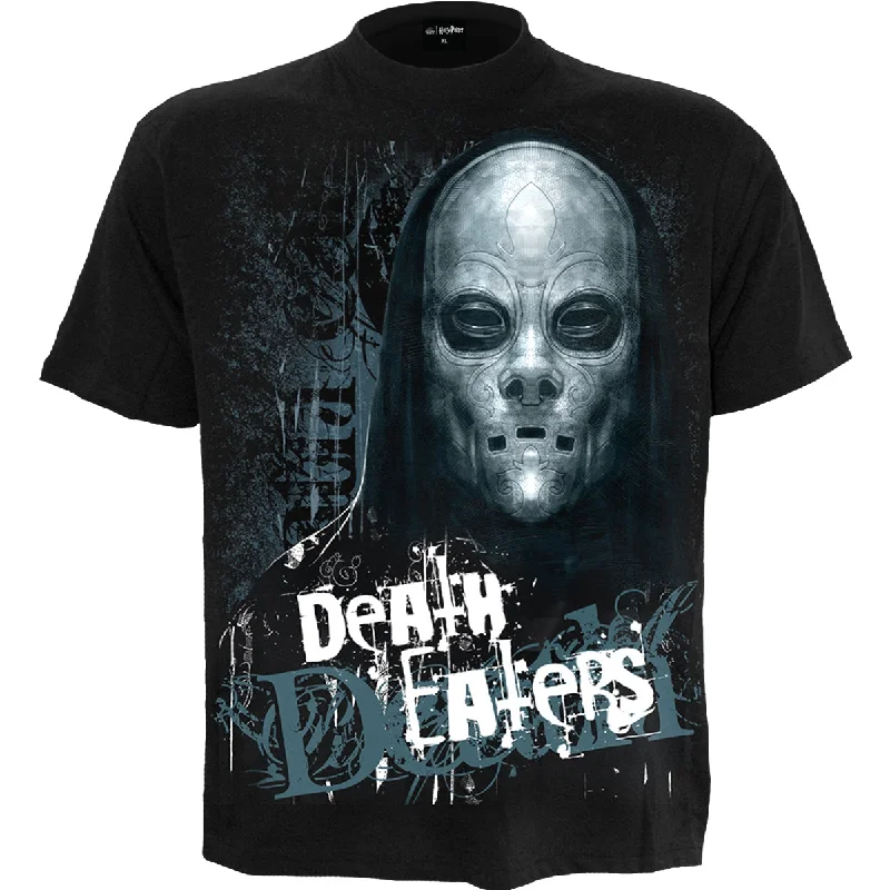Men's ribbed t - shirts with a textured finish for added styleDEATH EATERS - Front Print T-Shirt Black Men's ribbed t - shirts with a textured finish for added styleDEATH EATERS - Front Print T-Shirt Black