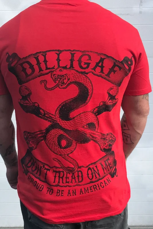 Men's tie - dye t - shirts with a bohemian styleDon't Tread on Me Snake Tee