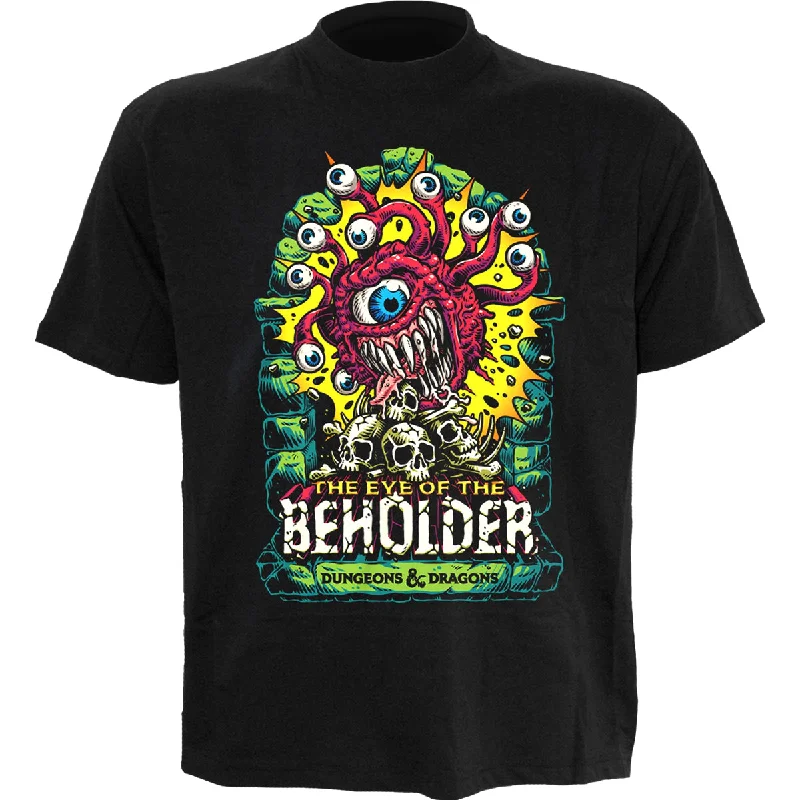 Men's moisture - wicking athletic t - shirts for intense workoutsDUNGEONS AND DRAGONS - BEHOLDER COLOUR POP - Front Print T-Shirt Black Men's moisture - wicking athletic t - shirts for intense workoutsDUNGEONS AND DRAGONS - BEHOLDER COLOUR POP - Front Print T-Shirt Black
