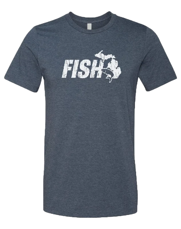 Men's mock - neck t - shirts with a modern and sleek styleFish Michigan Unisex T-Shirt