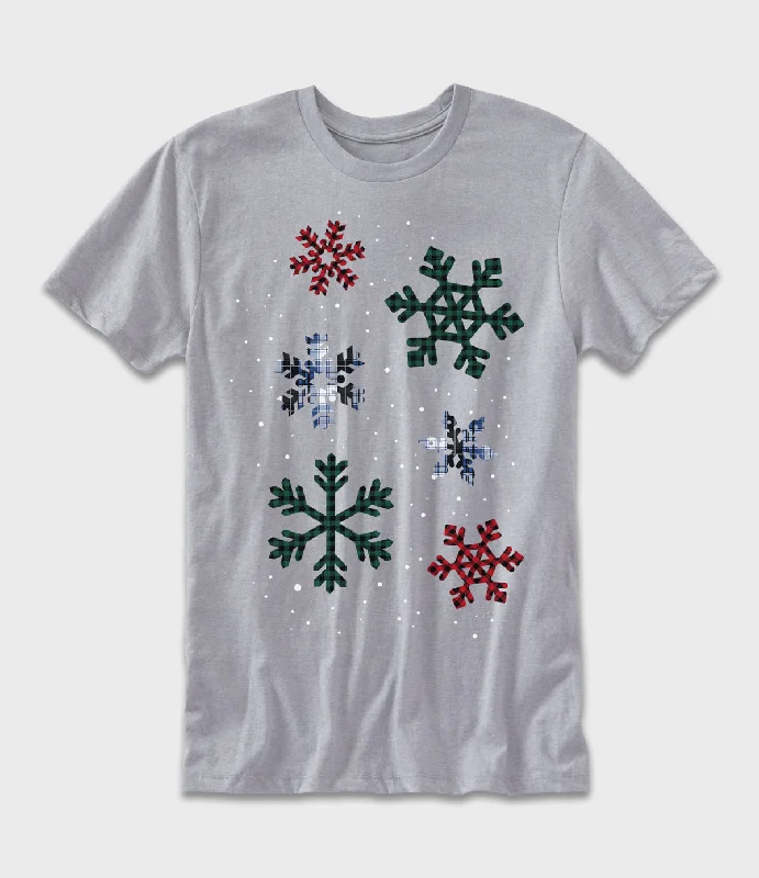 Men's UV - protection t - shirts for outdoor activities in the sunFlannel Snowflakes Graphic T-Shirt Men's UV - protection t - shirts for outdoor activities in the sunFlannel Snowflakes Graphic T-Shirt