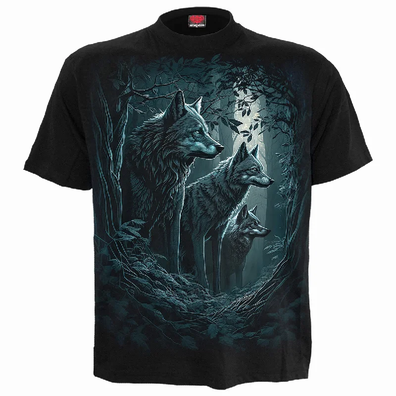 Men's v - neck muscle t - shirts for a body - building aestheticFOREST GUARDIANS - T-Shirt Black