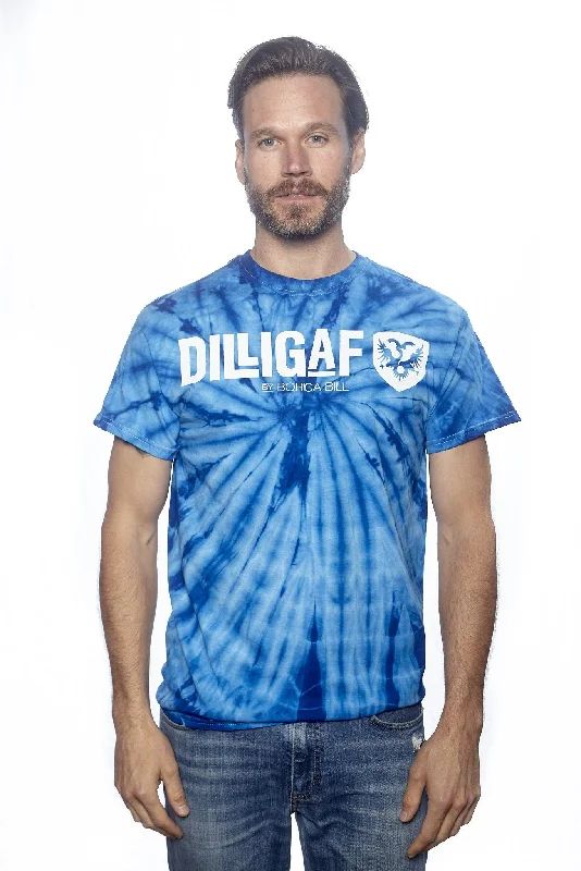Men's lightweight performance t - shirts for running marathonsBlue Swirled Dilligaf T-shirt