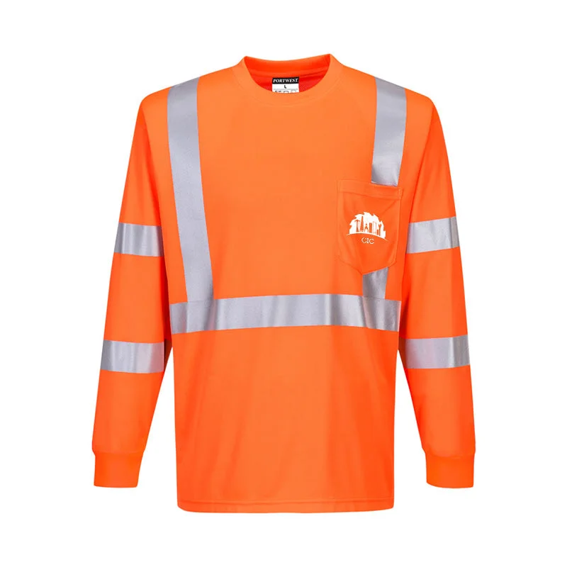 Men's smart - casual checkered t - shirts for semi - formal occasionsPortwest Hi-Vis Long-Sleeve Shirt
