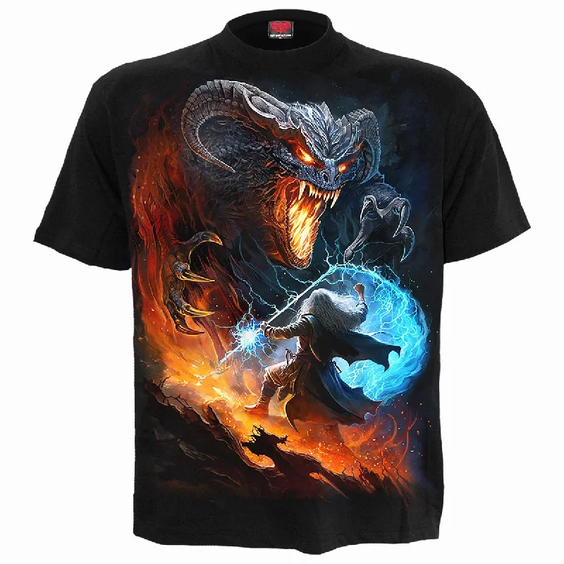Men's lightweight performance t - shirts for running marathonsINFERNAL DUEL - T-Shirt Black