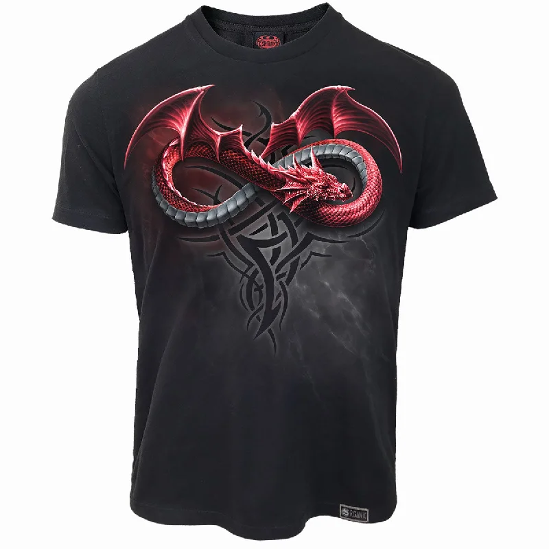 Men's v - neck muscle t - shirts for a body - building aestheticINFINITY DRAGONS - Organic T-Shirt
