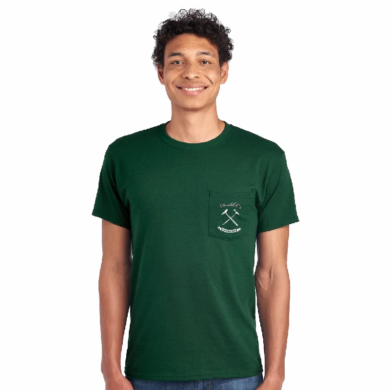 Men's short - sleeve linen t - shirts for summer beach outingsJerzees Heavyweight Blend T-Shirt with Pocket