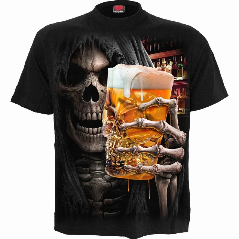 Men's polo t - shirts with a contrast collar for a preppy lookLIVE LOUD - T-Shirt Black Men's polo t - shirts with a contrast collar for a preppy lookLIVE LOUD - T-Shirt Black