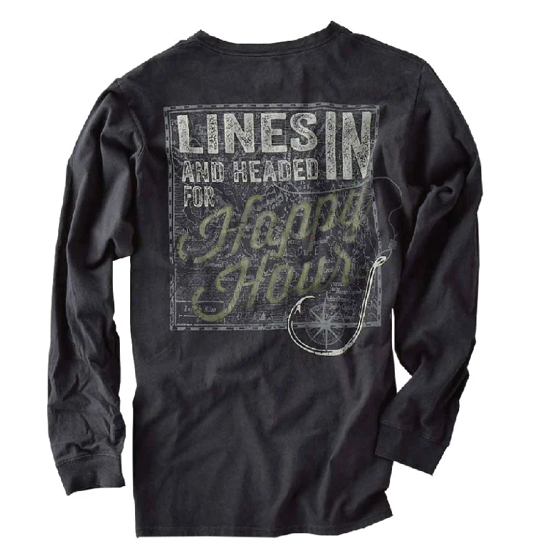Men's tie - dye t - shirts with a bohemian styleLong Sleeve Graphic Tee - Lines In