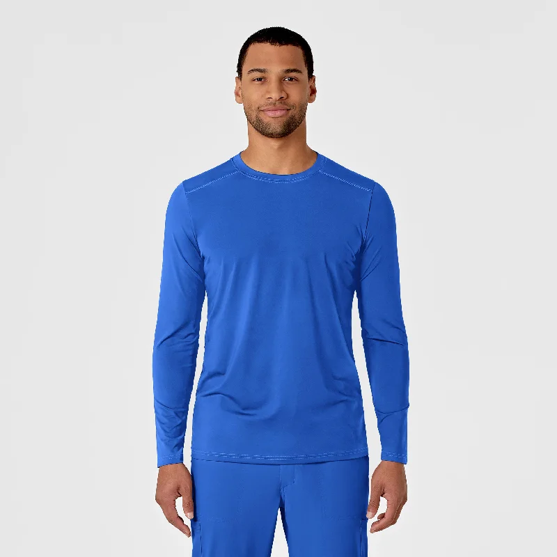 Men's long - sleeve henley t - shirts with button - down placketsMen's Performance Long Sleeve Tee - Royal