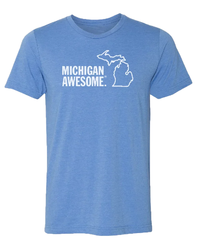 Men's slim - fit graphic t - shirts with vintage rock band printsMichigan Awesome Unisex T-Shirt Men's slim - fit graphic t - shirts with vintage rock band printsMichigan Awesome Unisex T-Shirt