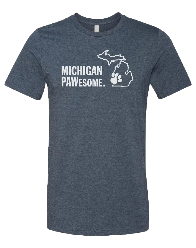 Men's eco - friendly recycled t - shirts for sustainable fashion choicesMichigan PAWesome Unisex T-Shirt Men's eco - friendly recycled t - shirts for sustainable fashion choicesMichigan PAWesome Unisex T-Shirt