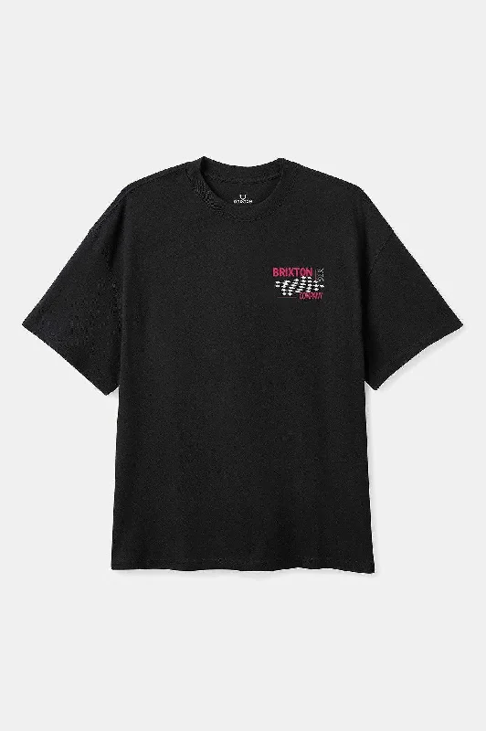Men's tie - dye t - shirts with a bohemian styleNeon Finish Line S/S Standard T-Shirt - Black