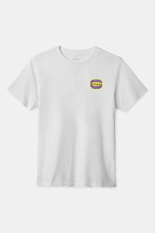 Men's v - neck muscle t - shirts for a body - building aestheticNeon Keaton S/S Standard T-Shirt - White