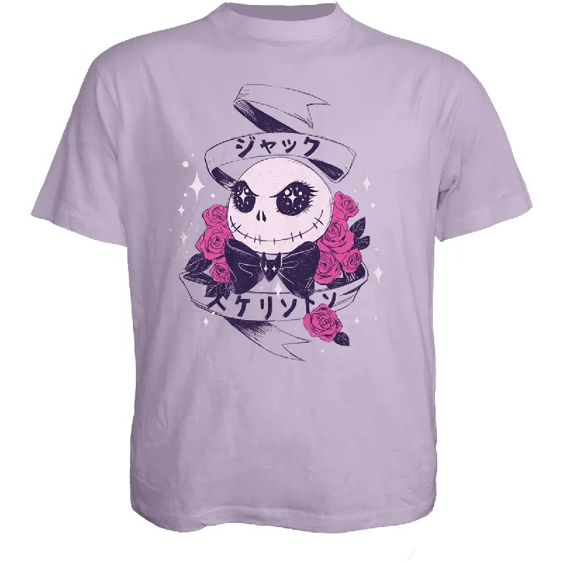 Men's mock - neck t - shirts with a modern and sleek styleNIGHTMARE BEFORE CHRISTMAS - KAWAII JACK - Front Print T-Shirt Black Men's mock - neck t - shirts with a modern and sleek styleNIGHTMARE BEFORE CHRISTMAS - KAWAII JACK - Front Print T-Shirt Black