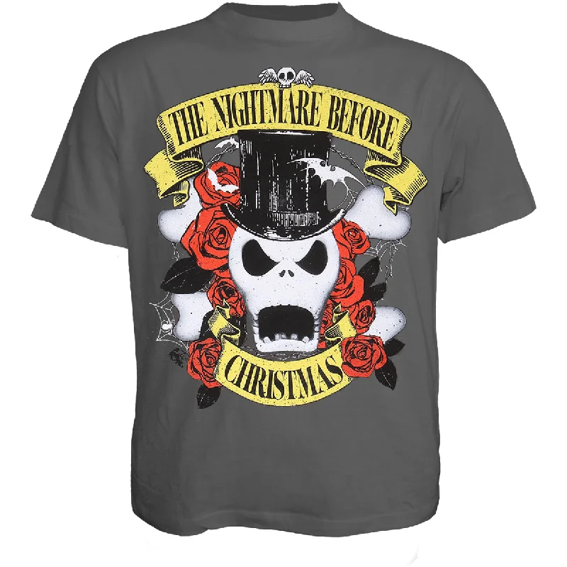 Men's slim - fit graphic t - shirts with vintage rock band printsNIGHTMARE BEFORE CHRISTMAS - TOP HAT JACK - T-Shirt Charcoal