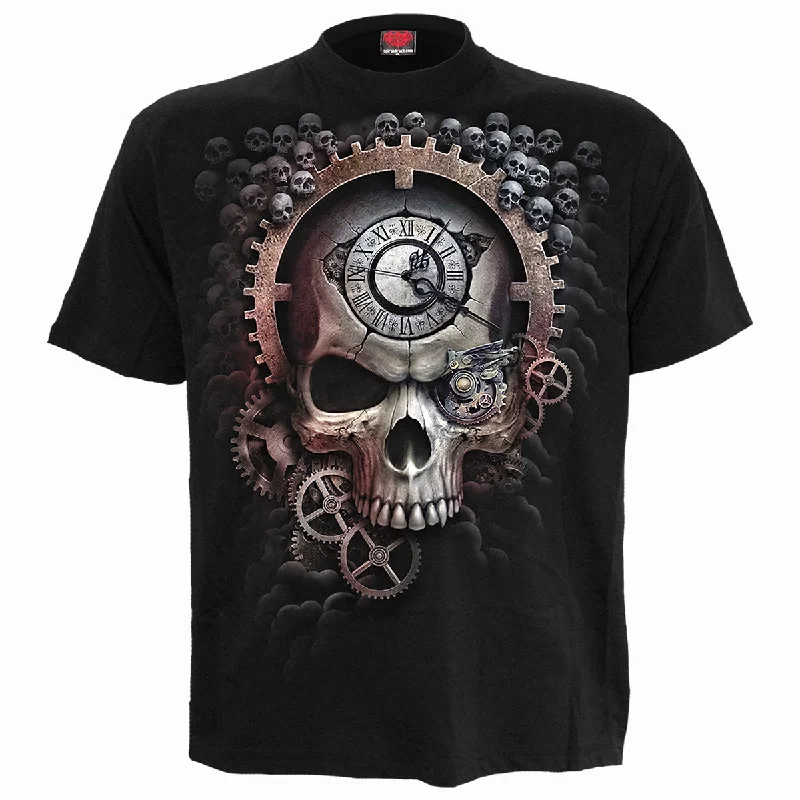 Men's printed Hawaiian t - shirts for tropical vacationsREAPER TIME - T-Shirt Black