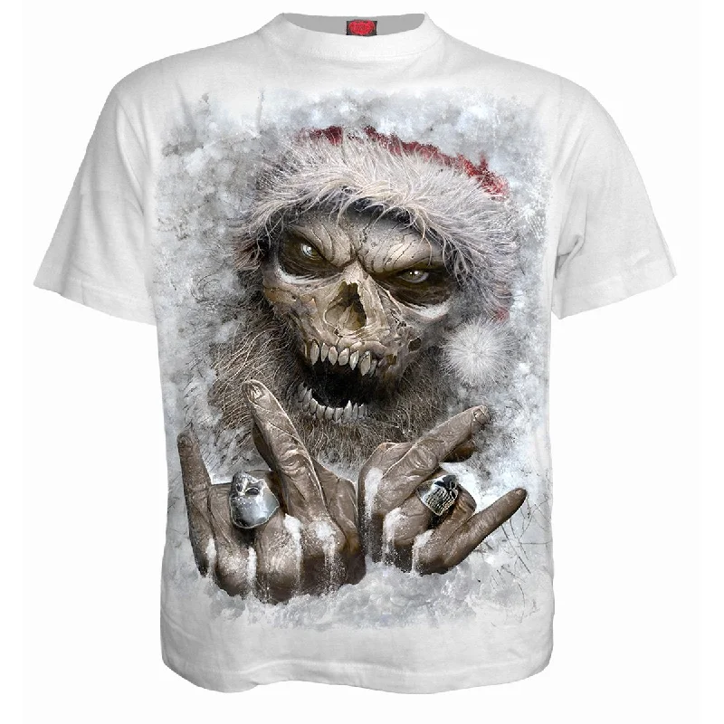 Men's UV - protection t - shirts for outdoor activities in the sunROCK SANTA - T-Shirt White