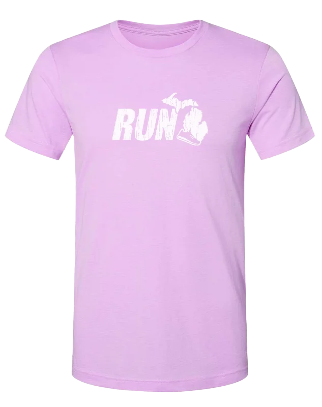 Men's slim - fit graphic t - shirts with vintage rock band printsRun Michigan Unisex T-Shirt