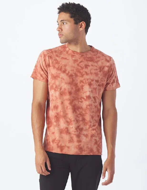 Men's printed Hawaiian t - shirts for tropical vacationsSalton Short Sleeve: Tangerine Tie-Dye Men's printed Hawaiian t - shirts for tropical vacationsSalton Short Sleeve: Tangerine Tie-Dye