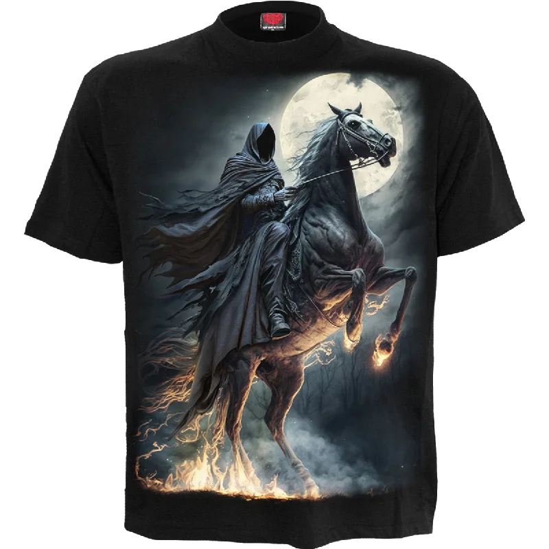 Men's long - sleeve henley t - shirts with button - down placketsSHADOW RIDER - T-Shirt Black Men's long - sleeve henley t - shirts with button - down placketsSHADOW RIDER - T-Shirt Black