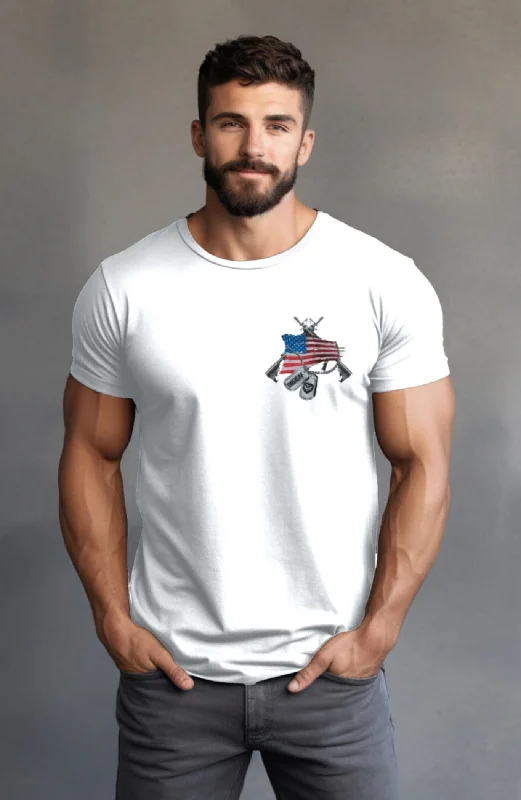 Men's organic cotton crew - neck t - shirts for everyday comfortSimple American Warfare T-shirt Men's organic cotton crew - neck t - shirts for everyday comfortSimple American Warfare T-shirt