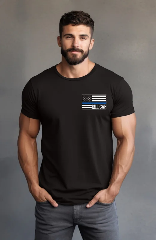 Men's moisture - wicking athletic t - shirts for intense workoutsSimple Blue Line T-shirt Men's moisture - wicking athletic t - shirts for intense workoutsSimple Blue Line T-shirt