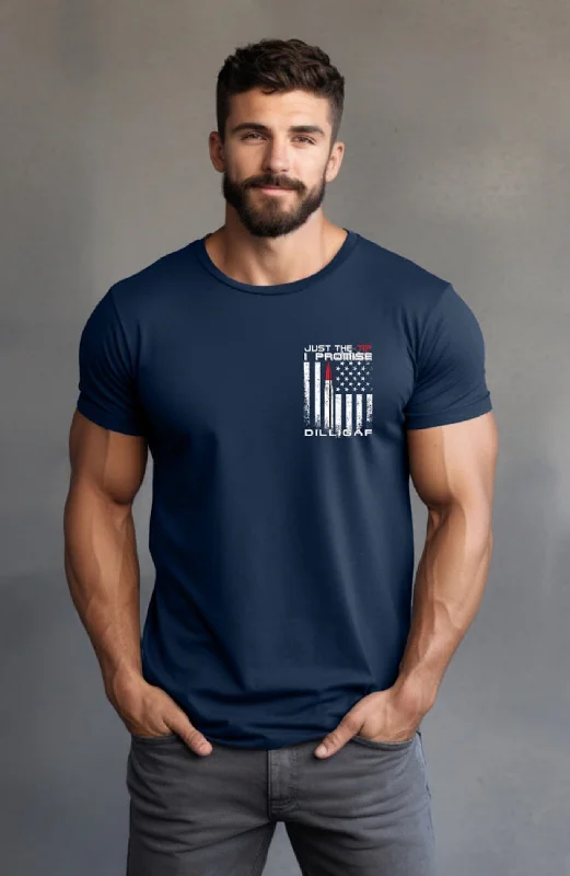 Men's distressed denim - look t - shirts with a rugged appealSimple Just the tip