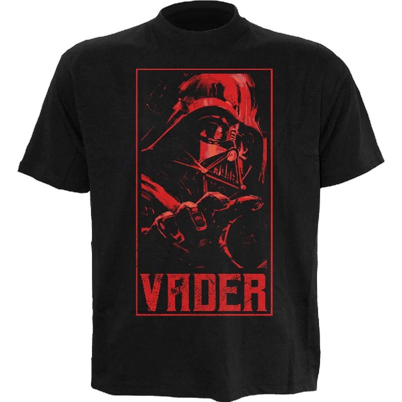 Men's ribbed t - shirts with a textured finish for added styleSTAR WARS KENOBI - VADER  - Front Print T-Shirt Black