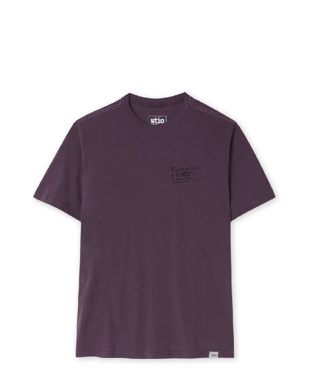 Men's button - front t - shirts with a unique artistic printStio Stamped Tee