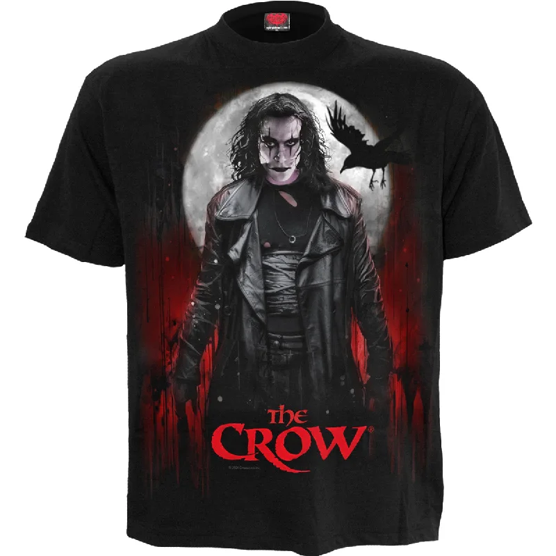 Men's ribbed t - shirts with a textured finish for added styleTHE CROW - BLOOD MOON - Front Print T-Shirt Black Men's ribbed t - shirts with a textured finish for added styleTHE CROW - BLOOD MOON - Front Print T-Shirt Black
