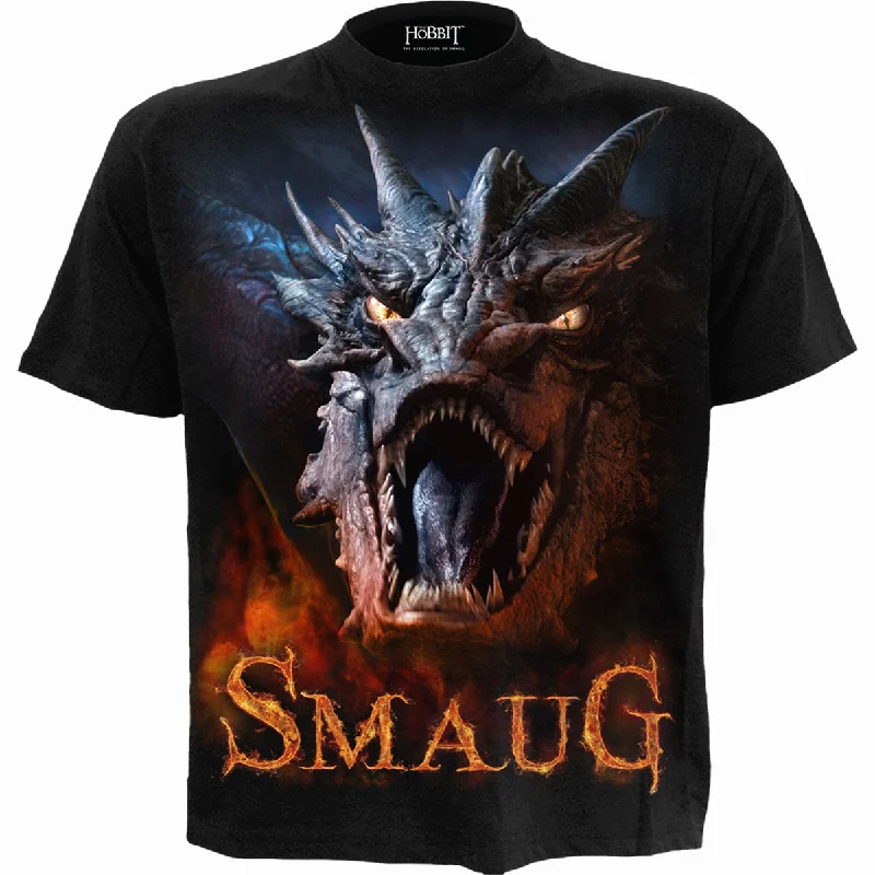 Men's antimicrobial t - shirts for odor - free freshness during travelTHE HOBBIT - SMAUG - T-Shirt Black