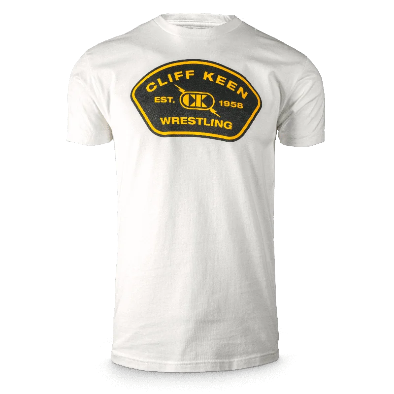 Men's printed Hawaiian t - shirts for tropical vacationsThe Lightning Badge Tee