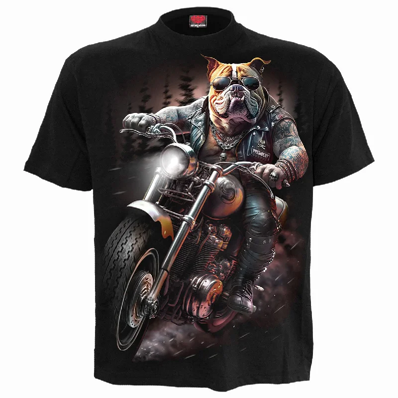Men's polo t - shirts with a contrast collar for a preppy lookTOP DOG - T-Shirt Black Men's polo t - shirts with a contrast collar for a preppy lookTOP DOG - T-Shirt Black